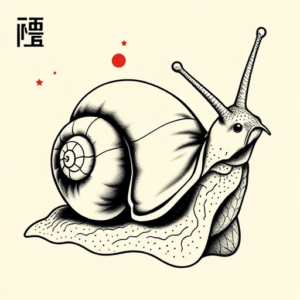 Neo-Japanese Snail Tattoo