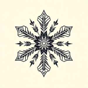 Neo-Japanese Snowflake Tattoo