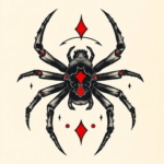 Neo-Japanese Spider Tattoo