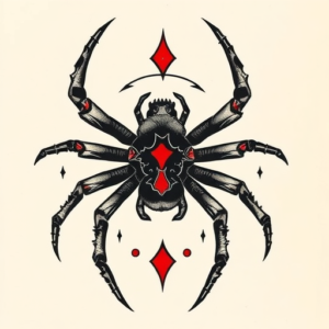 Neo-Japanese Spider Tattoo