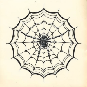 Neo-Japanese Spiderweb Tattoo