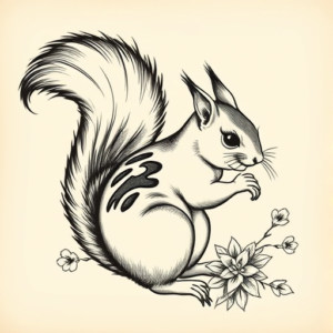 Neo-Japanese Squirrel Tattoo