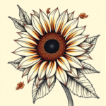Neo-Japanese Sunflower Tattoo