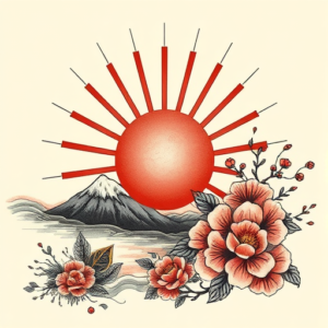 Neo-Japanese Sunrise Tattoo