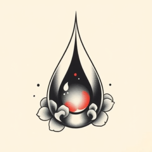 Neo-Japanese Teardrop Tattoo