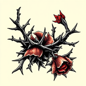 Neo-Japanese Thorn Tattoo