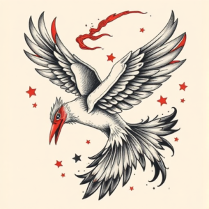 Neo-Japanese Thunderbird Tattoo