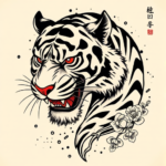 Neo-Japanese Tiger Tattoo