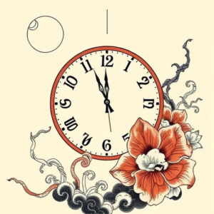 Neo-Japanese Time Tattoo