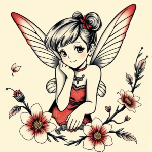 Neo-Japanese Tinkerbell Tattoo