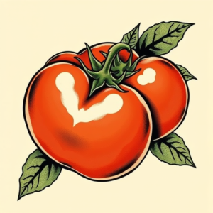 Neo-Japanese Tomato Tattoo