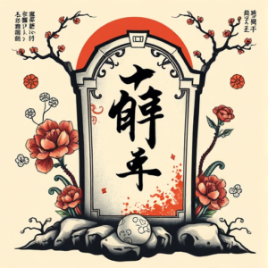 Neo-Japanese Tombstone Tattoo
