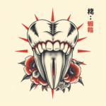 Neo-Japanese Tooth Tattoo