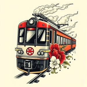 Neo-Japanese Train Tattoo