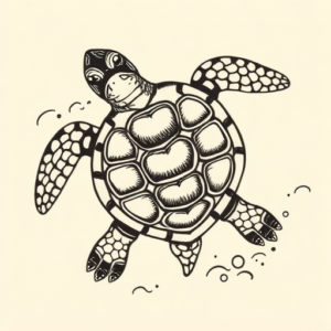 Neo-Japanese Turtle Tattoo
