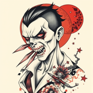 Neo-Japanese Vampire Tattoo