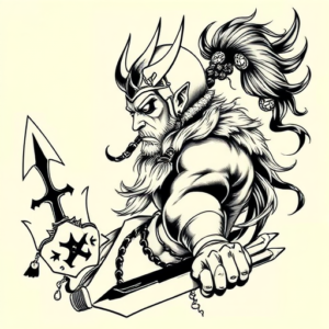 Neo-Japanese Viking Tattoo