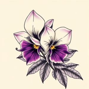 Neo-Japanese Violet Tattoo