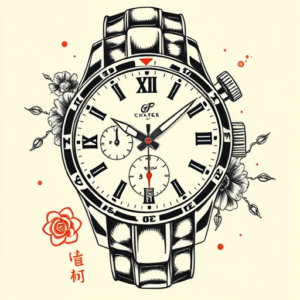Neo-Japanese Watch Tattoo