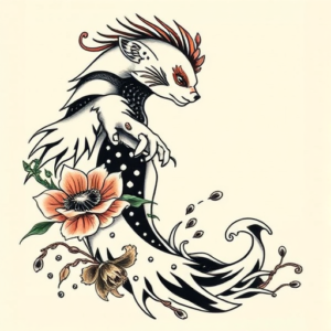 Neo-Japanese Water Tattoo