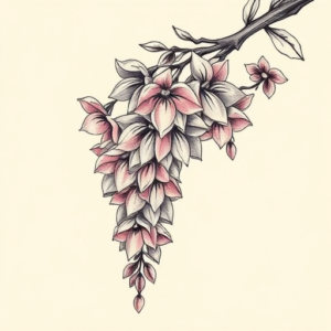 Neo-Japanese Wisteria Tattoo