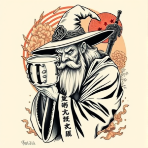 Neo-Japanese Wizard Tattoo