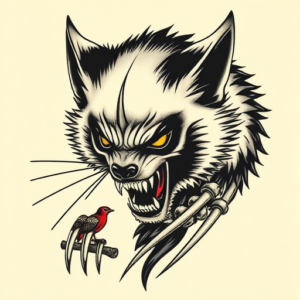 Neo-Japanese Wolverine Tattoo