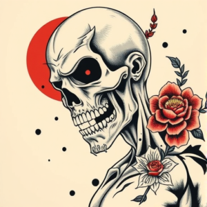 Neo-Japanese Zombie Tattoo