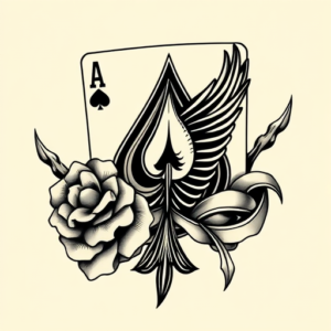 Neo-Traditional Ace Tattoo