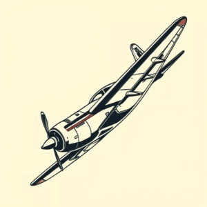 Neo-Traditional Airplane Tattoo