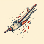 Neo-Traditional Airplane Tattoo