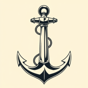 Neo-Traditional Anchor Tattoo