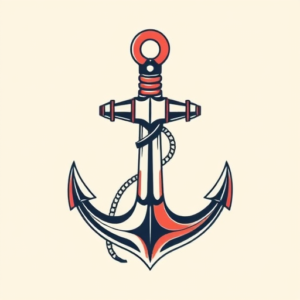 Neo-Traditional Anchor Tattoo