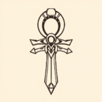 Neo-Traditional Ankh Tattoo