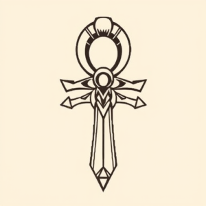Neo-Traditional Ankh Tattoo