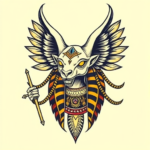 Neo-Traditional Anubis Tattoo