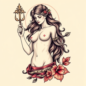 Neo-Traditional Aphrodite Tattoo