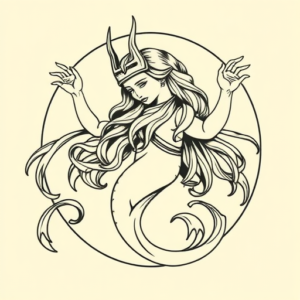 Neo-Traditional Aquarius Tattoo