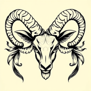 Neo-Traditional Aries Tattoo