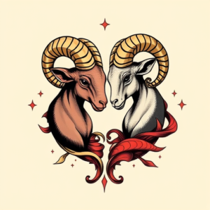 Neo-Traditional Aries Tattoo