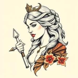 Neo-Traditional Athena Tattoo