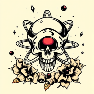 Neo-Traditional Atomic Tattoo