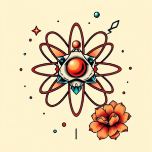 Neo-Traditional Atomic Tattoo