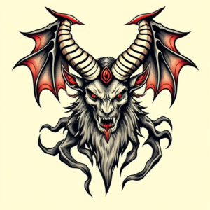 Neo-Traditional Baphomet Tattoo