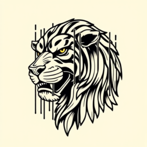 Neo-Traditional Barcode Tattoo