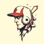 Neo-Traditional Baseball Tattoo