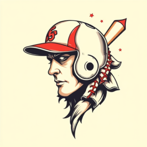 Neo-Traditional Baseball Tattoo
