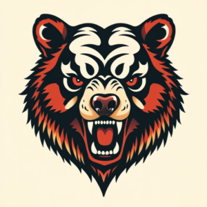 Neo-Traditional Bear Tattoo