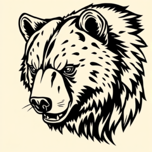 Neo-Traditional Bear Tattoo