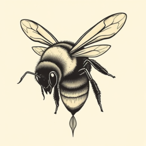 Neo-Traditional Bee Tattoo